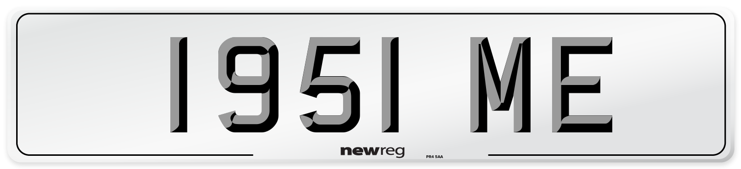 1951 ME Number Plate from New Reg